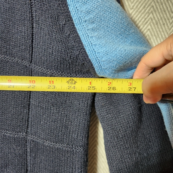 Noiz Racing Team Men's Navy and Light Blue Quarter Zip Heavy Weight Sweater - Picture 9 of 11